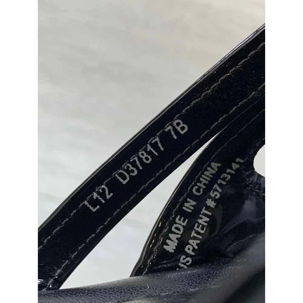 Cole Haan Nike Air Women's Sandals Black Leather Strappy Wedge Studded Slides 7